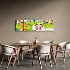 Obraz dziecięcych zabaw w piaskownicy (170x50 cm)