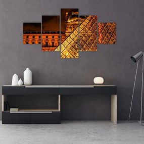 Obraz Luwru w Paryżu (125x70 cm)