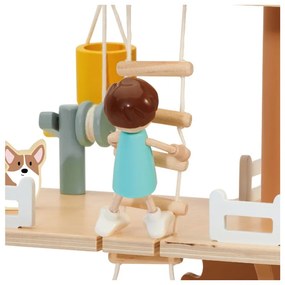 Classic world drewniany domek na drzewie dla lalek 31 el.