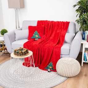 4Home Świąteczny koc Merry Christmas tree, 150 x 200 cm