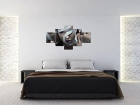 Obraz kobiety ze wstążką (125x70 cm)