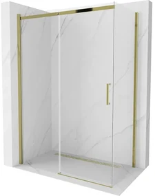 Mexen Omega kabina prysznicowa rozsuwana 130 x 70 cm, transparent, złota - 825-130-070-50-00