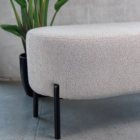 Owalna pufa w stylu glamour Delice II