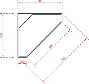 Umywalka stojąca narożna TWZ70