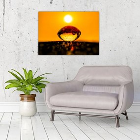 Obraz na szkle szklanej kropli (70x50 cm)