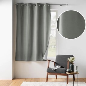 Szara zasłona termiczna/wygłuszająca z mikrowłókna 135x180 cm Micropolar – douceur d'intérieur
