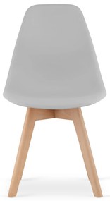 Zestaw jadalniany 1 + 4, stół UMEKO 120x80 cm dąb sonoma + szare krzesło KITO