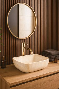 Umywalka nablatowa Rea Freja Travertine Matt