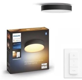 Philips - LED ściemnialna oprawa Hue ENRAVE S LED/9,6W/230V Ø 261 mm czarna + z pilotem