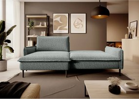 Narożnik GLOSSY z funkcją spania Lewostronny zestaw z poduszkami wolnostojący tkanina BUBBLE 13 WERSAL