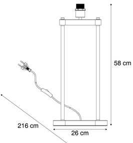 Nowoczesna lampa stołowa mosiężna - Thijmen Nowoczesny Oswietlenie wewnetrzne