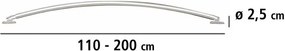 Teleskopowy drążek do zasłony prysznicowej, Ø 2,5 cm, 110-200 cm, WENKO