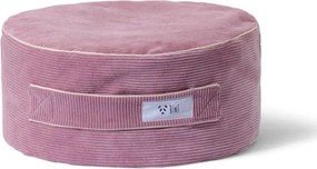 Okrągła, różowa poduszko-pufka BINI COZY PINK - S