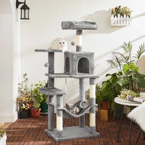 Drapak dla kota DÁRIUS, 55x45x143 cm, jasnoszary SongmicsHome