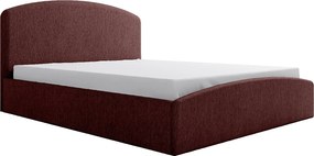 Tapicerowane łóżko Montana 130x212x90 cm, powierzchnia spania 120x200 cm, schowek, podnośnik, tkanina Monolith kasztanowy
