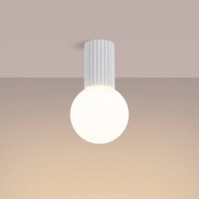 Plafon HALO biały IP44 ryflowany SOLLUX  LIGHTING