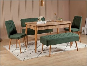 Zestaw jadalniany Vina Atlantic Pine and Green I, 5 szt.