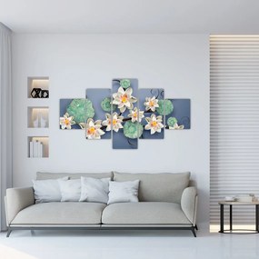 Obraz lilii wodnych (125x70 cm)