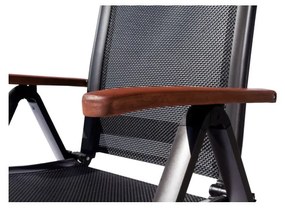 Czarny metalowy fotel ogrodowy Ass Comfort – Sun Garden