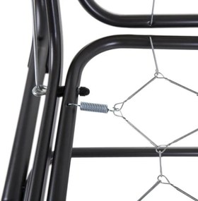 Huśtawka ogrodowa metalowa, rozkładana, dla 4 osób, 209 cm