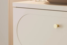 Szafka pod umywalkę nablatową DONNA SAND 2S 80cm beż piaskowy z blatem COMAD