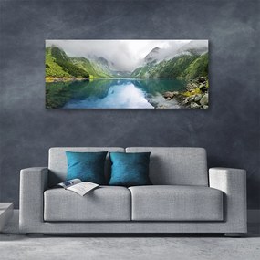 Obraz canvas Odbicie Gór w Jeziorze