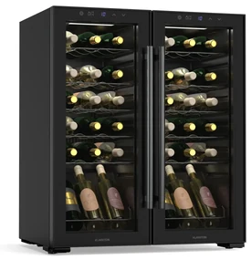 Klarstein Shiraz chłodziarka do wina, 2 strefy chłodzenia, oświetlenie LED, sterowanie dotykowe
