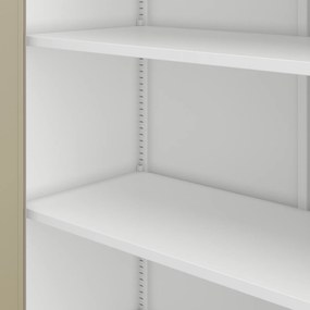 Przeszklona szafa medyczna Eco Design Amelia, 90x40x185 cm, biały/dąb sonoma