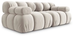 Beżowa aksamitna sofa modułowa 188 cm Bellis – Micadoni