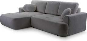 Narożnik VELO wolnostojący układ L strona Lewa z funkcją spania w tkaninie Coral 80