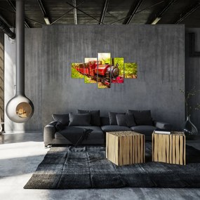 Obraz pociągu parowego (125x70 cm)