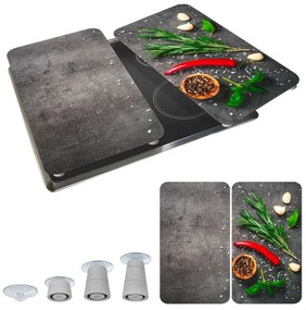 Szklane płyty ochronne na kuchenkę zestaw 2 szt. 52x30 cm Rosemary – Maximex
