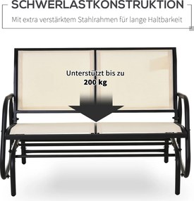 Outsunny ławka bujana huśtawka ogrodowa ławka ogrodowa krzesło bujane ławka parkowa