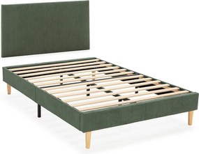 Kolumnowy stelaż + zagłówek Bari 90x190 cm kolor Zielony.