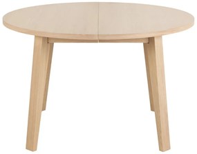 Okrągły rozkładany stół z blatem w dekorze dębu ø 120 cm A-Line – Actona
