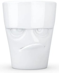 Biały wkurzony porcelanowy kubek z uchem 58products