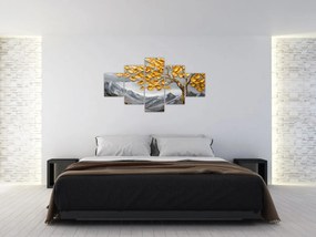 Obraz – Drzewo ze złotymi liśćmi (125x70 cm)