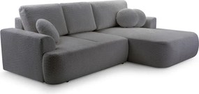 Narożnik VELO wolnostojący układ L strona Prawa z funkcją spania w tkaninie Coral 80