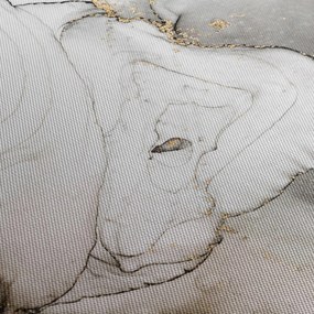 Obraz - Atrament marmurkowy (z zegarem) (90x30 cm)