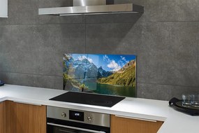 Panel szklany do Kuchni Błękitne Jezioro Górskie