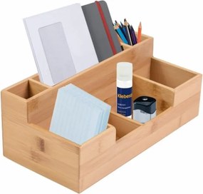 Organizer na artykuły papiernicze, bambusowy 30 x 15 x 11 cm