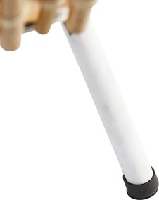 Rustykalna lampa stołowa na trójnogu z bambusa z białym - Canna Capsule