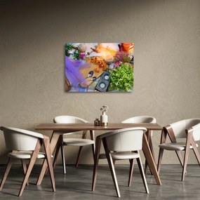 Obraz na szkle - letni piknik (70x50 cm)