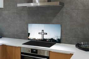 Szklany Panel Drewniany Krzyż