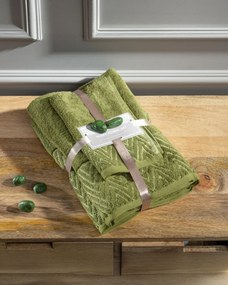 Komplet ręczników Terry 3szt. moss green