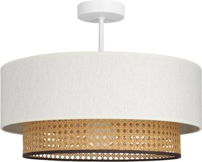 Przysufitowy żyrandol NATIA 1xE27/60W/230V śr. 45 cm biały/brązowy