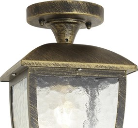 Klasyczna lampa sufitowa antyczne złoto IP44 - Leuven