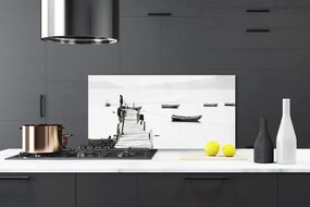 Szkło Ozdobne do Kuchni Przystań Łodzi pod Mostem