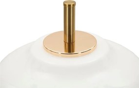 Biało-czarna lampa stołowa ze szklanym kloszem (wysokość 46 cm) Vintage – Mauro Ferretti