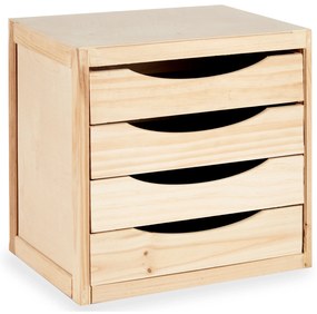 Organizer drewniany MINI, 3 szuflady, 38,5 x 30 x 37,4 cm